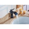 BWE Waterfall Single Hole Single-Handle Low-Arc Bathroom Faucet With Pop-up Drain Assembly - 3 of 4