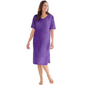 Dreams & Co. Plus Size Print Sleepshirt - 1 of 4