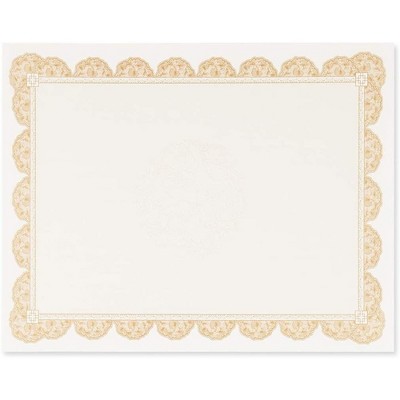 Best Paper Greetings 96 Pack Brown Foiled Blank Certificate Sheets, 2024 Graduation Diploma Award Papers for Printer, 8.5 x 11 in