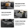 NicBex Reversible Sectional Sofa,L-Shaped Couch with Storage Ottoman for Living Room,Apartment,Large Space,Gray - 4 of 4