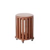 Dexmalle Set of 4 100% Solid Wood Stackable Stools,Top Stackable Round Side Table - 2 of 4