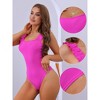 Allegra K Women's Ruffled Straps Knitted Slim Fit Full Camisole Body Shapers - 3 of 4