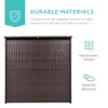 Best Choice Products 3-Piece All-Weather Wicker Bar Table Set for Patio, Backyard w/ 2 Stools, Glass Tabletop - Brown - 2 of 4