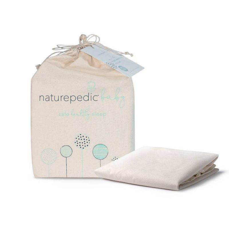 Naturepedic Organic Cotton Mattress Protector for Crib, 1 of 8