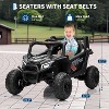 12V Kids Ride On Car, UTV Truck with Remote Control,4WD/2WD Switchable, Electric Vehicle with 4 Spring Suspension ,EVA Tires, Safety Belt, for 3+ - 2 of 4