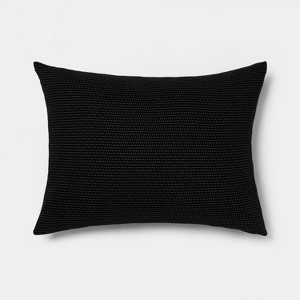 Standard Jersey Pillow Sham Black - Room Essentials
