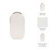 Sagebrook Home Oval Ridge Ceramic Vase Contemporary Vase for Home or Office Decorative - 4 of 4