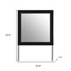 HomeRoots 35" Black Wood Square Mounted Framed Dresser Mirror - 3 of 4