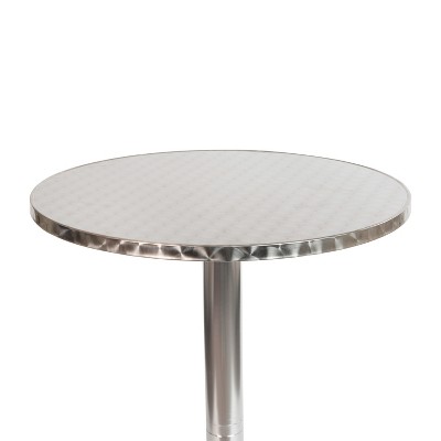Flash Furniture 23.5" Round Silver Stainless Steel Bar Height Table
