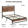Homhougo King Bed Frame with Wood Headboard and Footboard, with Under Bed Storage, 6 Inch High, No Box Spring Needed, Easy Assembly, Rustic Brown - 3 of 4