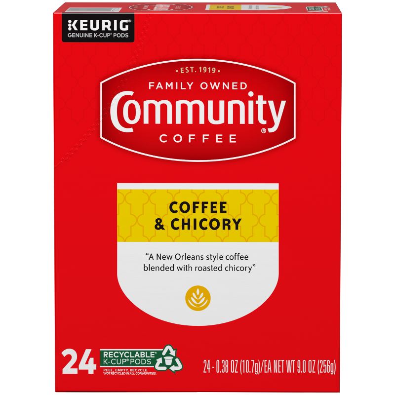 Community Coffee Coffee &#38; Chicory Medium Roast Coffee - Single Serve Pods - 24ct, 1 of 6