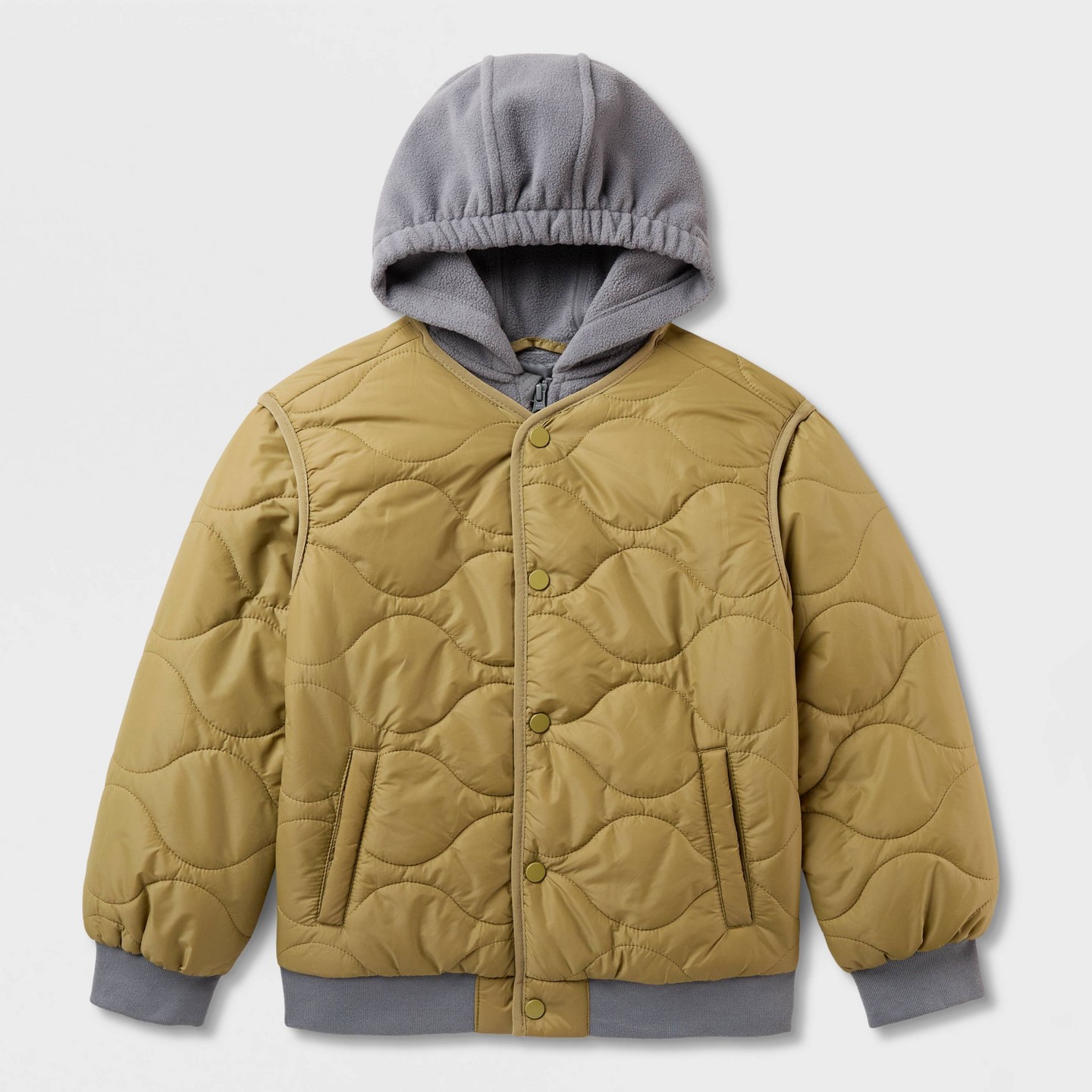 Детская куртка Cat & Jack Boys' 2-In-1 Jacket, цвет: Зелёный — фото 2