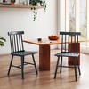 HOMCOM Windsor Dining Chairs Set, Farmhouse Wooden Kitchen Chairs with Rubber Wood Frame, Spindle Back for Dining Room, Living Room - 2 of 4