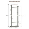 Solid wood Coat Racks hanger protection ,Shelves for bedroom,entrance,living room ,Athenian grey - 4 of 4