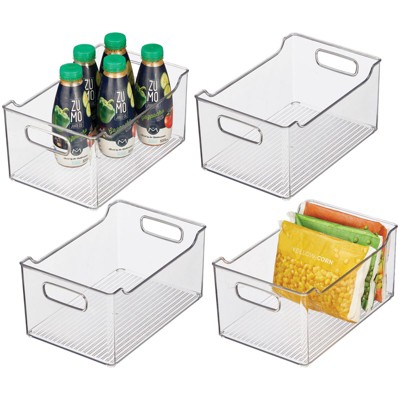 Image of mDesign Plastic Food Storage Organizer Bin for Home and Kitchen - 4 Pack - Clear