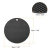 Unique Bargains Silicone Heat Resistant Non-Slip Flexible Trivet Mats 7.08" x 7.08" x 0.24" Black 2 Pcs - 2 of 3