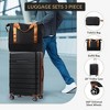 3 Piece Luggage Set, ABS Hardshell Suitcase Set with TSA Lock, Spinner Wheels, 20 Inch Durable Carry On Luggage Set - 2 of 4