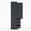 High Freestanding Kitchen Pantry Large Storage Cabinet with 3 Drawers, 3 Adjustable Shelves, 8 Door Shelves for Kitchen - 3 of 4