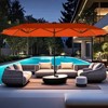 Tangkula 15.5 FT Double-sided Patio Umbrella w/ Solar Lights Outdoor Twin Size Umbrella - 2 of 4