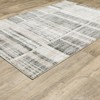 Captiv8e Designs Cayden Contemporary Distressed Lines Tan/Charcoal Rug - 2 of 4