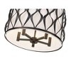Harden 5-Light Pendant Light - Matte Black Steel, Dimmable, Damp Rated, 18.25" Drum Design - 3 of 4