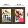 Americanflat 5x7 Hinged Picture Frame in Walnut with Two Displays - Composite Wood with Polished Glass for Tabletop - 2 of 4