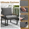 Tangkula 3 PCS Patio Furniture Set Weatherproof Outdoor Conversation Set w/ Soft Cushions - 4 of 4