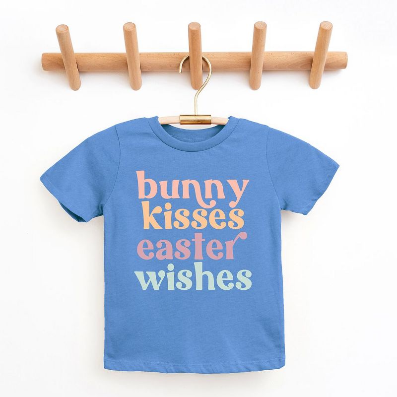The Juniper Shop Bunny Kisses Easter Wishes Toddler Short Sleeve Tee, 1 of 3
