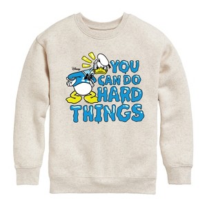 Boys' - Disney - You Can Do Hard Things Graphic Long Sleeve Fleece Sweatshirt - 1 of 4