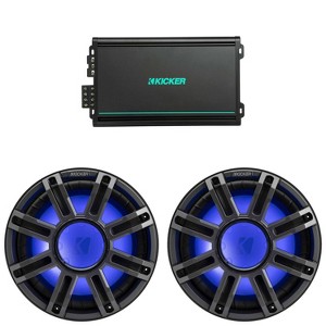 Kicker (2) 51MWE124 - MWE 12-Inch Premium Marine Subwoofer (Enclosure) 4-ohm & 48KMA6004 Marine Amp Bundle - 1 of 4
