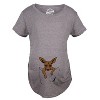 Maternity Peeking Kangaroo Tshirt Cute Pregnancy Tee - Crazy Dog Maternity T Shirt - image 3 of 4