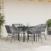 vidaXL Garden Dining Set Grey, Black, Light Grey - 3 of 4