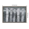 Amanti Art Black and white of clothespins hanging from clothes line by Jaynes Gallery Danita Delimont Canvas Wall Art Print Framed 23 x 16-in. - 4 of 4