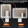 66x30in Large Bathroom Mirror, Wall-Mounted Vanity Mirror with Led Lights, Anti-Fog Silver - 3 of 4