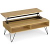NicBex Vintage Coffee Table with Storage,2-Tier Lift-Top Wooden Table with Hidden Shelves,Convertible End Table for Living Room - 2 of 4