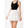 Malco Modes Women’s Tutu Mini Skirt – Fluffy Layered Ballet Underskirt for Carnival, Festival, Rave, Dance, and Costume Wear – Ivory - 4 of 4