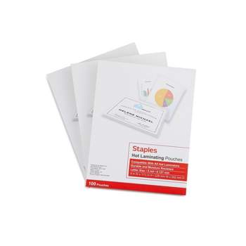Staples 5 mil Thermal Laminating Pouches Letter 300 pack 5245701