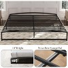 Heavy Duty Metal Platform Beds, Low Bed Frame with Sturdy Steal Slats, No Box Spring Needed, Noise-Free, Easy Assembly - Black - 3 of 4