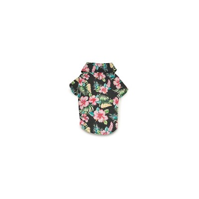 Casual Canine Hawaiian Breeze Camp Shirt for Dog, Medium, Black