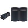 vidaXL Garden Privacy Screens 4 pcs PVC 114.8'x0.6' Matte Dark Gray - 2 of 4
