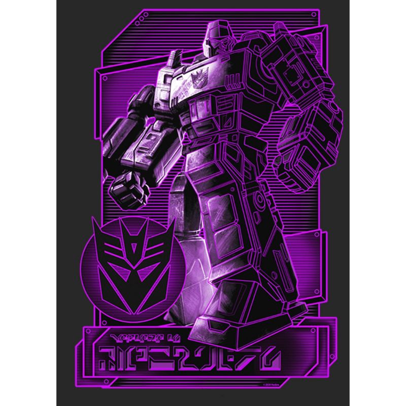Women's Transformers Megatron Digital Outline T-Shirt, 2 of 5