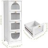Bathroom Floor Cabinet, With 4 Drawers, 30cm Narrow Wood Bathroom Storage Unit, Freestanding Compact Cupboard Organiser - 4 of 4