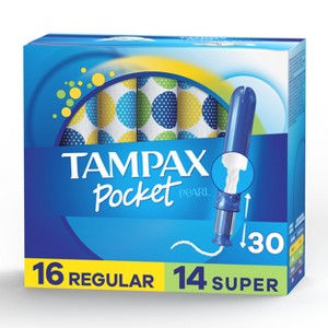 Tampax Compact Multipack Tampons - Regular/Super - 30ct - 1 of 4