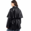 June + Vie by Roaman's Faux Leather Cape Jacket - 3 of 4