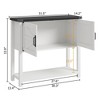Coffee Bar Cabinet with Doors, Buffet Cabinet with 2 Storage Cabinet Open Shelf, Wood Console Table, Entryway Table for Kitchen, Living Room, Hallway - 3 of 4