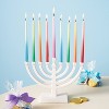 5.6" Menorah Unscented Taper Candles Green/Blue/Red/Pink/Orange - Spritz™ - 2 of 3