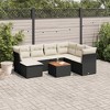 vidaXL Garden Sofa Set Black, Brown, Cream White - 2 of 4