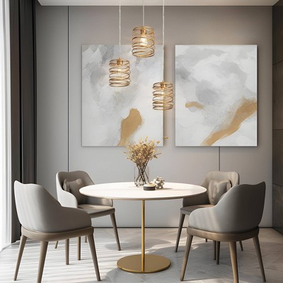 Gold Wire Cage Mini Pendant Light with LED Bulb