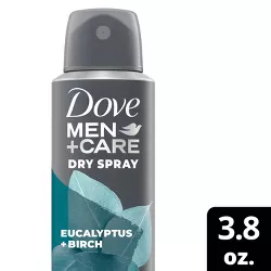 Dove Men+Care Refreshing Eucalyptus + Birch Plant Based Antiperspirant & Deodorant Dry Spray - 3.8oz