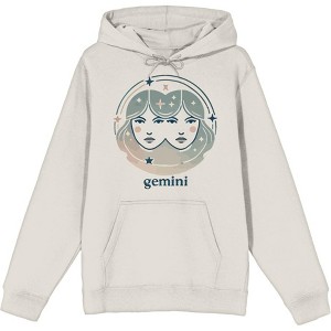 Gemini Zodiac Sign Adult Long Sleeve Hoodie - 1 of 2